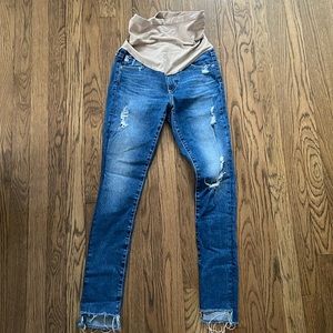 AG maternity destructed jeans size 26R